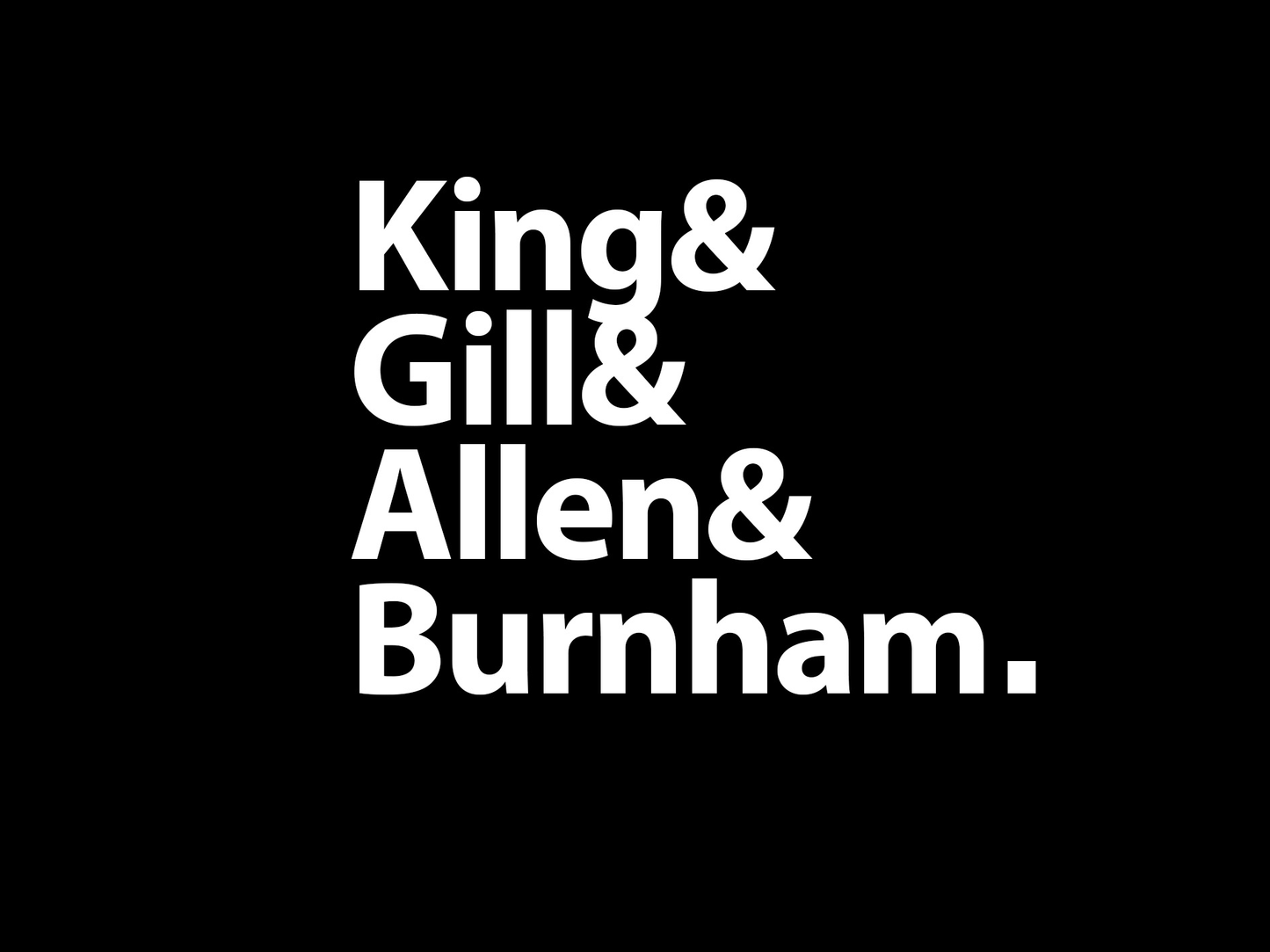 King, Gill, Allen, Burnham Tee