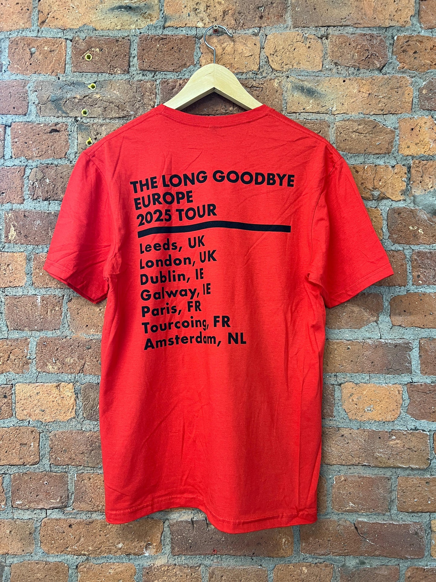 "The Long Goodbye" Red Europe Tour Date Tee
