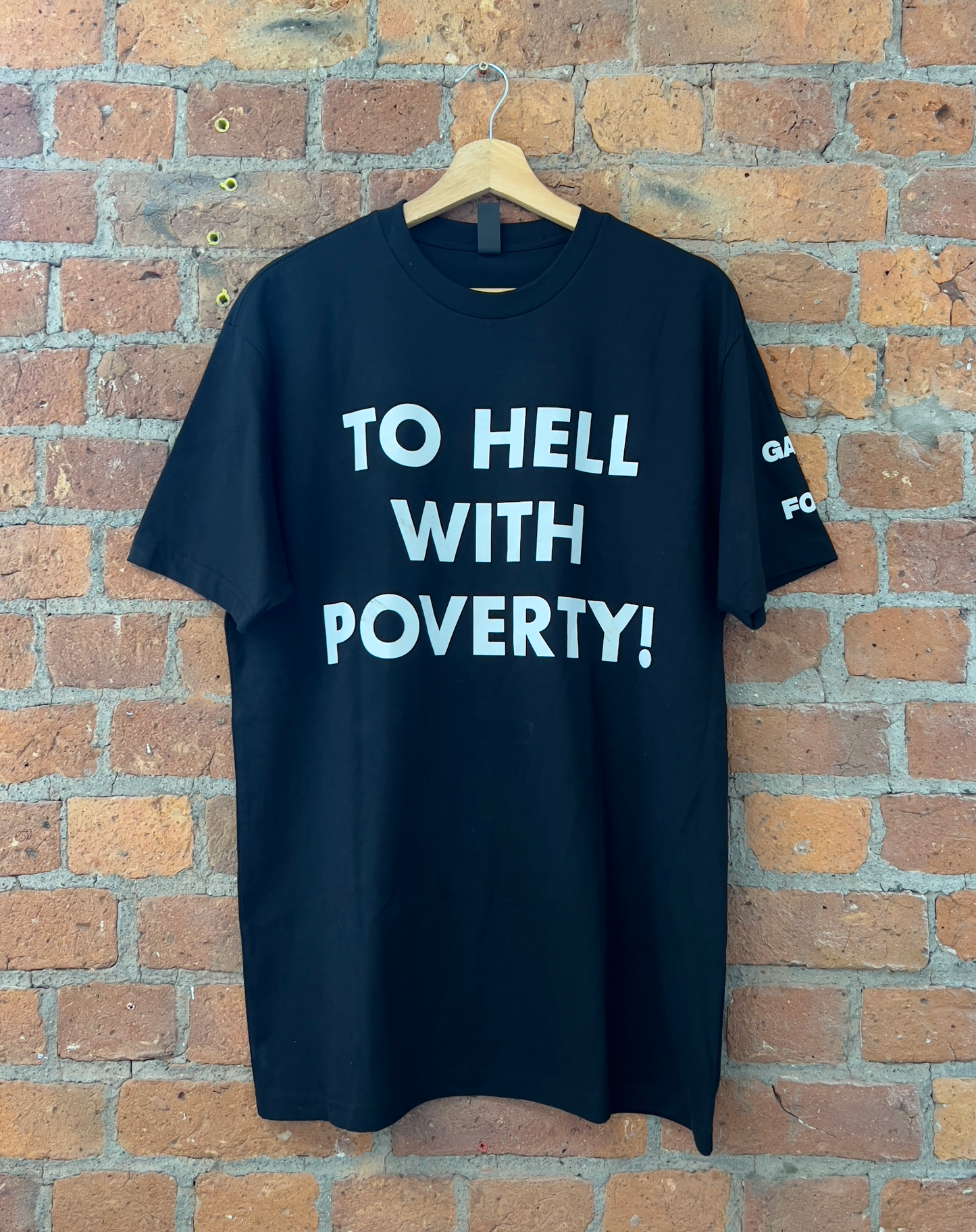 "To Hell With Poverty!" Black Tee